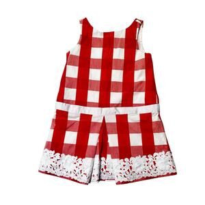 Janie and Jack Gingham Lace Dress Size 4